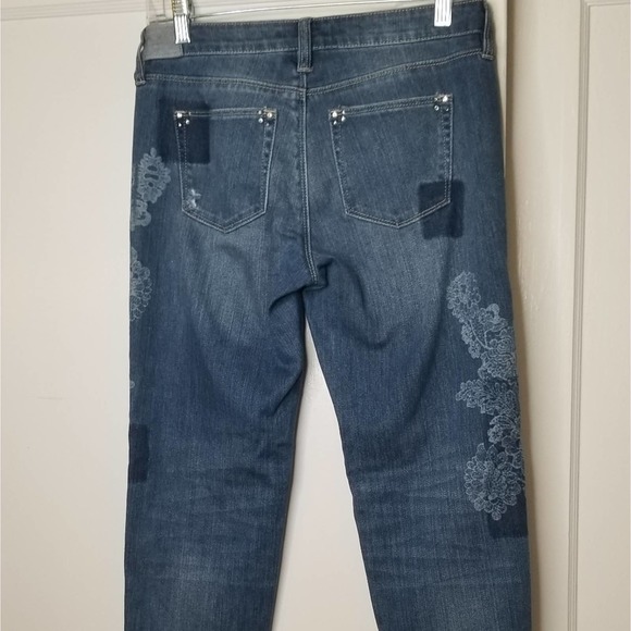 WHBM Patched Girlfriend Embellished Jeans - Picture 5 of 8